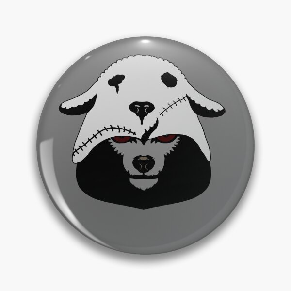Item preview, Wolf in Sheep Skin – Dark Minimalist Stitch Mask Design designed and sold by JEVANStudio.