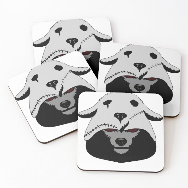 Item preview, Wolf in Sheep Skin – Dark Minimalist Stitch Mask Design designed and sold by JEVANStudio.