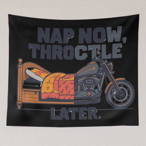 Item preview, Funny Nap Day Motorcyclist Design – Biker Nap Humor designed and sold by YourTrendyTees.