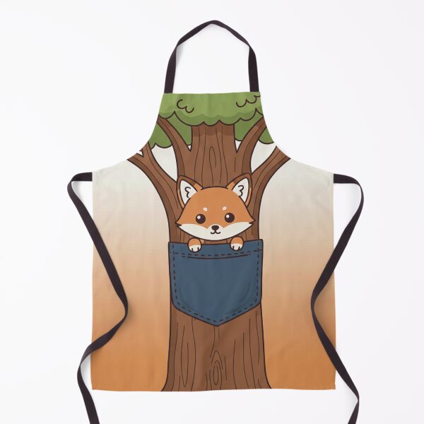 Item preview, Fox Peeking From Tree Pocket designed and sold by mijokij11.