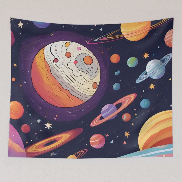 Item preview, Floating Through Rings of Planetary Magic. designed and sold by MissYouONLY.