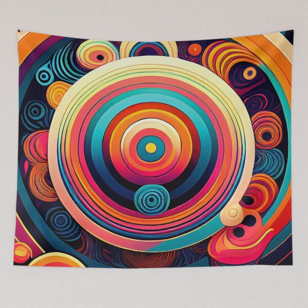 Item preview, Colorful Wallcovering Tapestry, duvet cover, throw blanket, shower curtain designed and sold by CharlottePlaceArt.