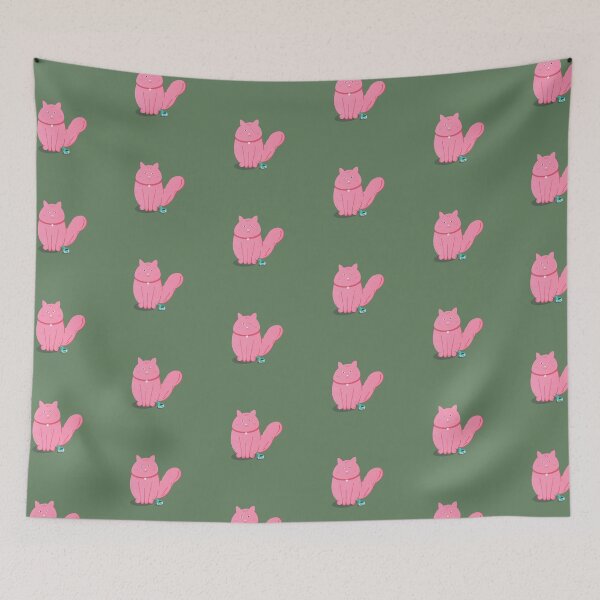 Item preview, Chubby Pink Cat designed and sold by ellealsopaints.