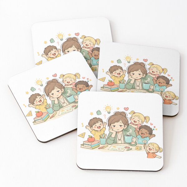 Item preview,  Tired but Loving Childhood Educator – Cute Funny Preschool Teacher Illustration designed and sold by KivaroArt.