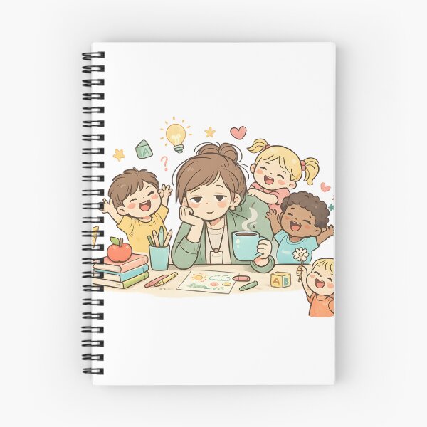 Item preview,  Tired but Loving Childhood Educator – Cute Funny Preschool Teacher Illustration designed and sold by KivaroArt.