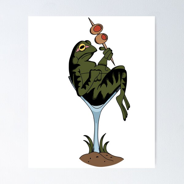 Item preview, Martini frog designed and sold by wfrucmcks24.