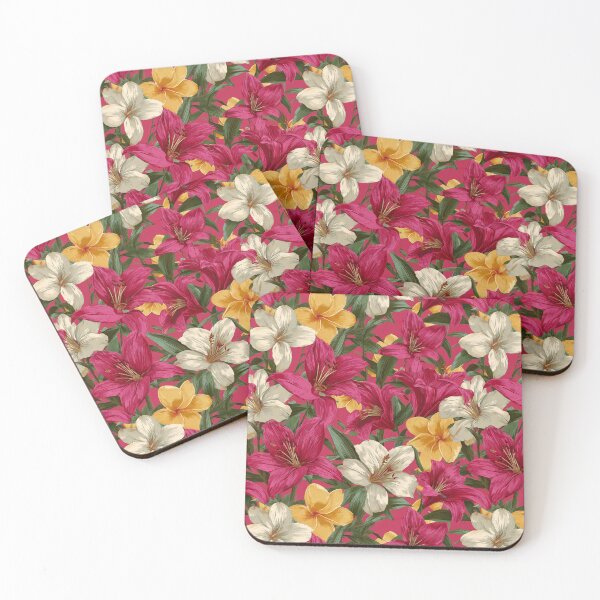 Item preview, Colorful Lilies Print  - Botanical Garden Pattern  - Secret Santa Gifts designed and sold by RoyalStarsPatts.