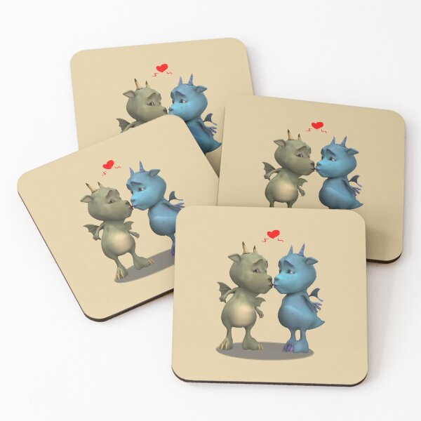 Item preview,  Sweet dragons with hearts kids animation art designed and sold by Natart1004.