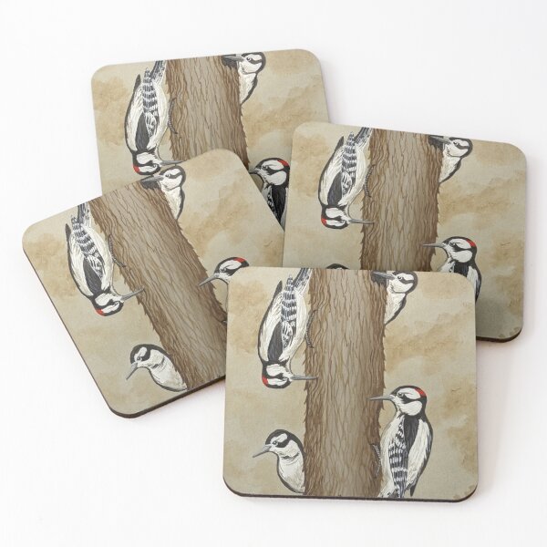 Item preview, Downy woodpeckers in the forest  designed and sold by Matt Starr Fine Art .