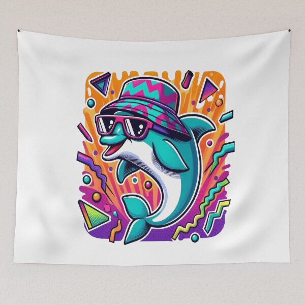 Item preview, Radical 90s Jazz Dolphin - Retro Solo Cup Pattern Aesthetic designed and sold by RetroRascalStudio.