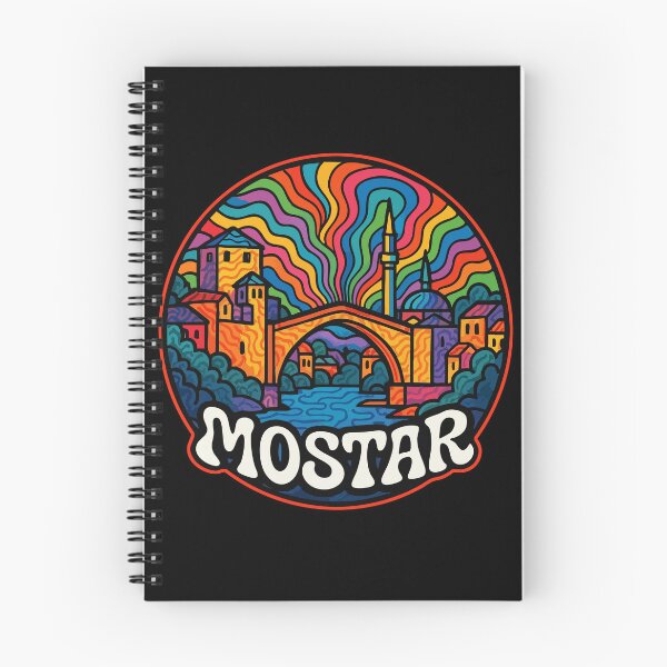 Item preview, Mostar Bridge Bosnia And Herzegovina Trippy Art Travel designed and sold by TomFrontierArt.