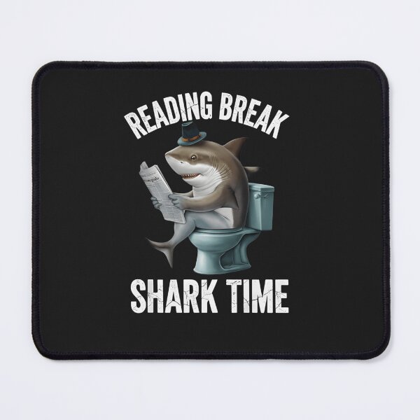 Item preview, Funny Shark on Toilet Reading Newspaper T-Shirt - Reading Break Shark Time Graphic - Humorous Great White Shark in Fedora Hat for Book Lovers and Ocean Fans designed and sold by ZyxDes.
