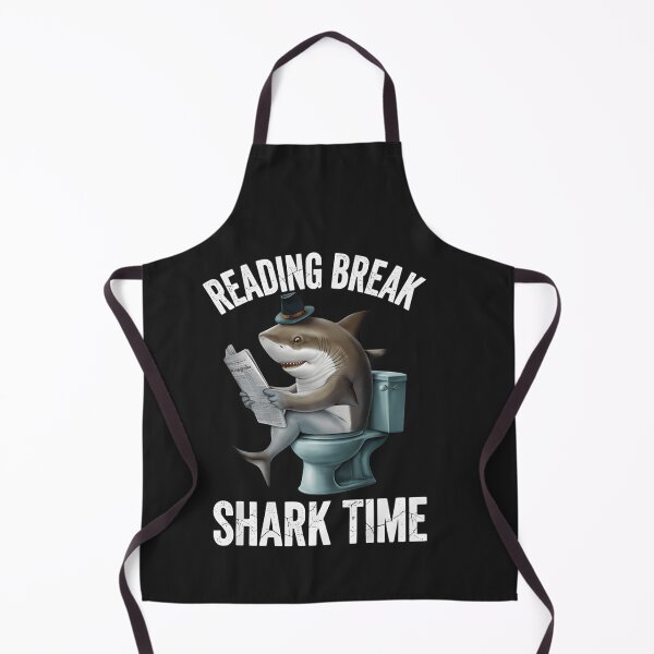 Item preview, Funny Shark on Toilet Reading Newspaper T-Shirt - Reading Break Shark Time Graphic - Humorous Great White Shark in Fedora Hat for Book Lovers and Ocean Fans designed and sold by ZyxDes.