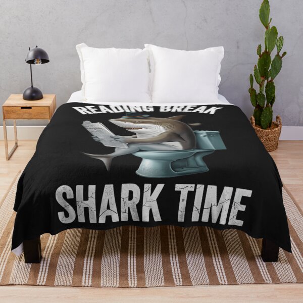 Item preview, Funny Shark on Toilet Reading Newspaper T-Shirt - Reading Break Shark Time Graphic - Humorous Great White Shark in Fedora Hat for Book Lovers and Ocean Fans designed and sold by ZyxDes.