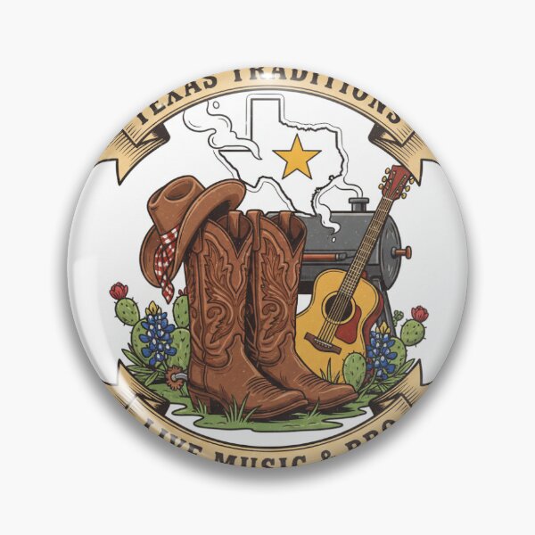 Item preview, Texas Traditions: Live Music & BBQ Sticker designed and sold by TexasFirst.