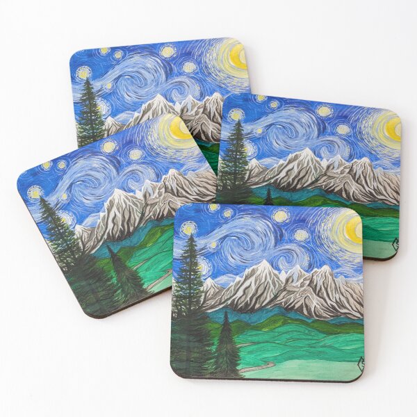Item preview, At the Grand Teton Mountain Range on a Starry Night designed and sold by Matt Starr Fine Art .