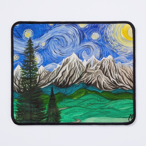 Item preview, At the Grand Teton Mountain Range on a Starry Night designed and sold by Matt Starr Fine Art .