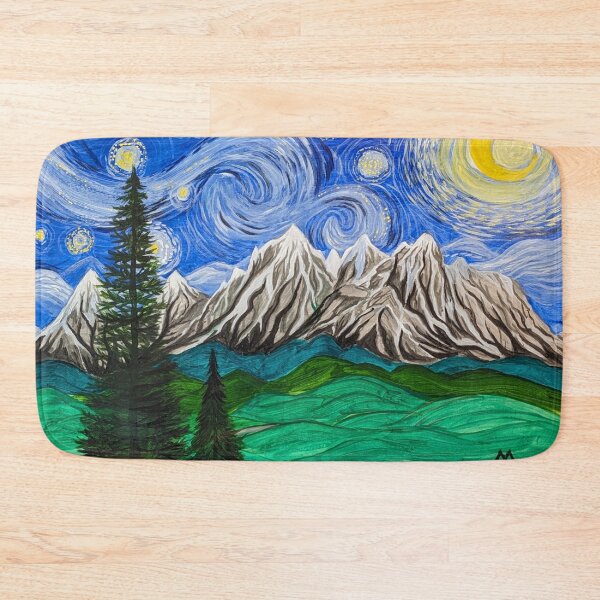 Item preview, At the Grand Teton Mountain Range on a Starry Night designed and sold by Matt Starr Fine Art .