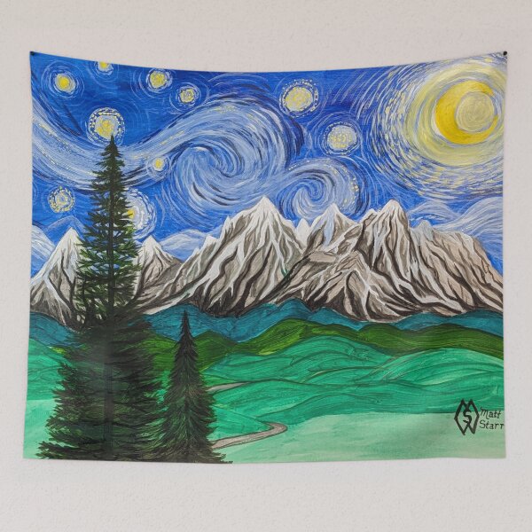 Item preview, At the Grand Teton Mountain Range on a Starry Night designed and sold by Matt Starr Fine Art .