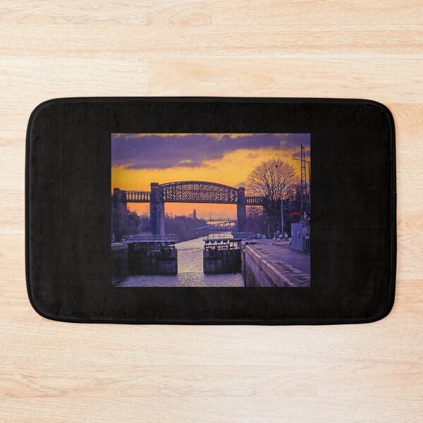Item preview, Latchford Locks sunset on Manchester Ship Canal, Warrington, Cheshire designed and sold by Local gifts from HotpixUK .