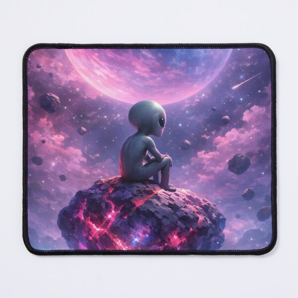 Item preview, Dreamy alien under a pink planet designed and sold by Hosharu Gaming.