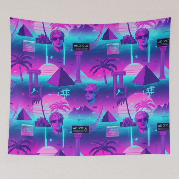 Item preview, Vapor wave aesthetic pattern  designed and sold by Pedro  Fart Faced McGee.