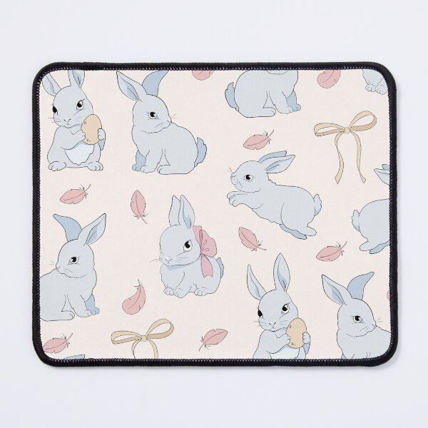 Item preview, White Rabbits with Bows and Feathers designed and sold by AnimaliaStar.