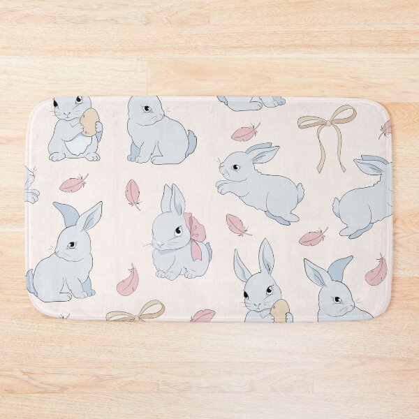 Item preview, White Rabbits with Bows and Feathers designed and sold by AnimaliaStar.