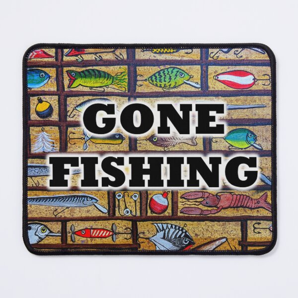 Item preview, Gone fishing with lures in a tackle box designed and sold by Matt Starr Fine Art .
