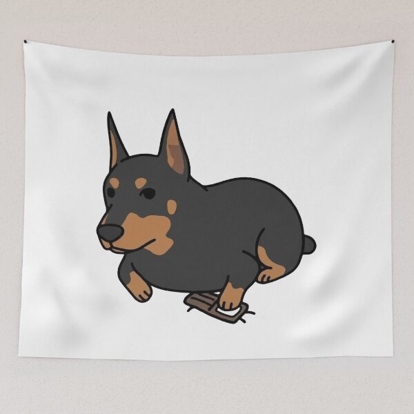 Item preview, Chubby Doberman Relaxing After Work designed and sold by WhatsupDawg.