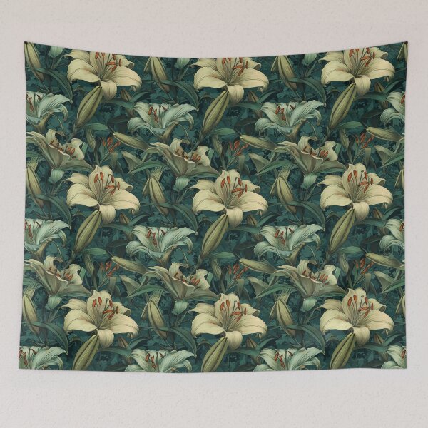 Item preview, Vibrant Lilies  - Botanical Garden Pattern  - Valentine Gifts For Boyfriend designed and sold by RoyalStarsPatts.
