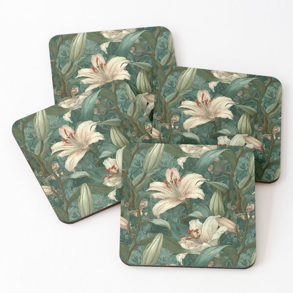 Item preview, Graceful Lilies Texture - Flower Floral Pattern  - Valentine Gifts For Girlfriend designed and sold by RoyalStarsPatts.