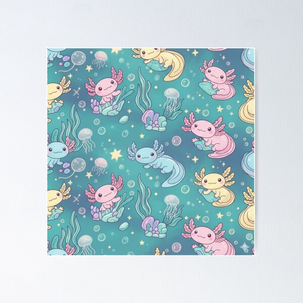 Item preview, Axalotl jellyfish bubble pattern  designed and sold by Pedro  Fart Faced McGee.