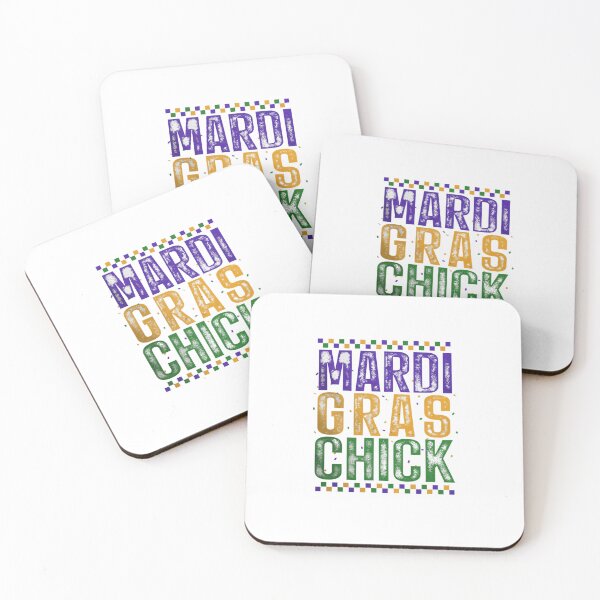 Item preview, Mardi Gras Chick: Distressed Carnival Typography — Festive NOLA Party Graphic designed and sold by Colorful-Garden.