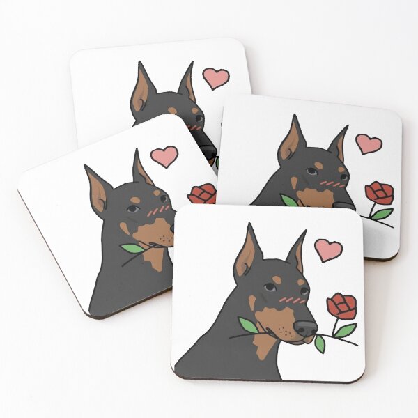 Item preview, Shy Doberman With A Rose designed and sold by WhatsupDawg.