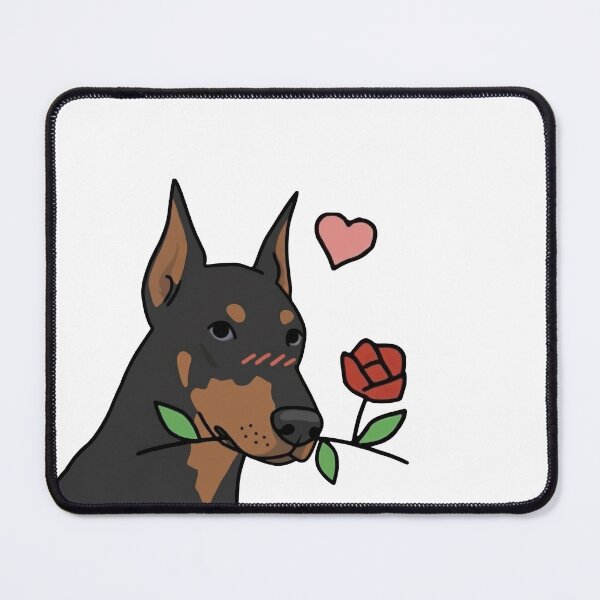 Item preview, Shy Doberman With A Rose designed and sold by WhatsupDawg.