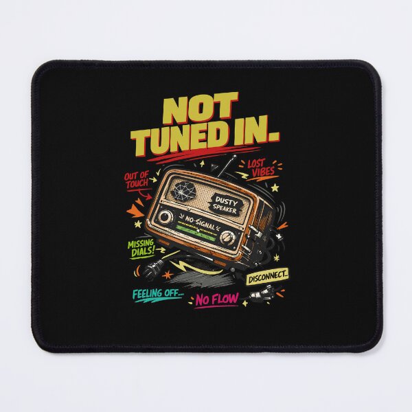Item preview, Vintage Retro Radio Not Tuned In Aesthetic - Funny Relatable Social Burnout Graphic Illustration for Introverts - Distressed Antique Radio No Signal Hand Drawn Art Poster by Vivaan Studio designed and sold by Vivaan Studio.