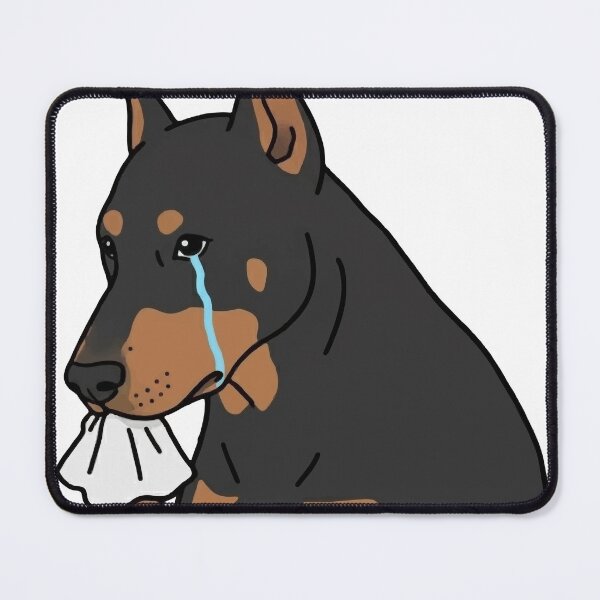 Item preview, Sad Doberman Crying Alone Mood designed and sold by WhatsupDawg.