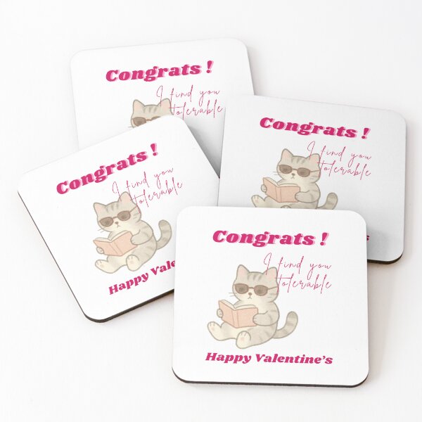 Item preview, I Find You Tolerable - Valentines Day Gift designed and sold by Cat Babe.