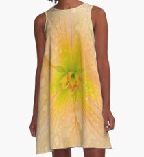 Flower with Dewdrops A-Line Dress