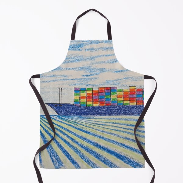 Item preview, Container ship with cargo going across the ocean designed and sold by Matt Starr Fine Art .