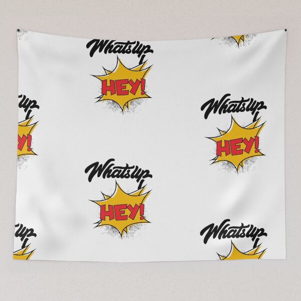 Item preview, Comic Style “Whatsup Hey!” Pop Art Text Design designed and sold by GoldenSparkleShop.