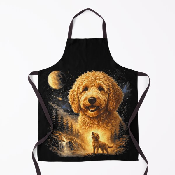 Item preview, Majestic Golden Doodle Dog Spirit Guide Celestial Forest Nature Stars Art designed and sold by SaboCollita.