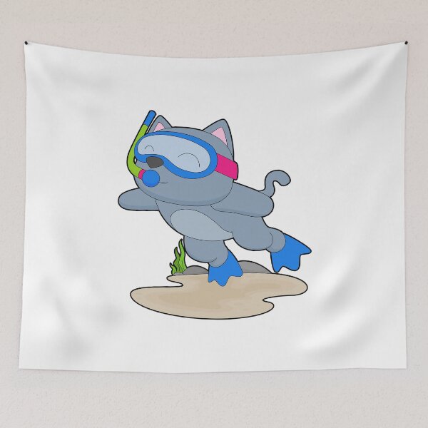 Item preview, Cat Diver Snorkel Diving designed and sold by Snabdesign84.