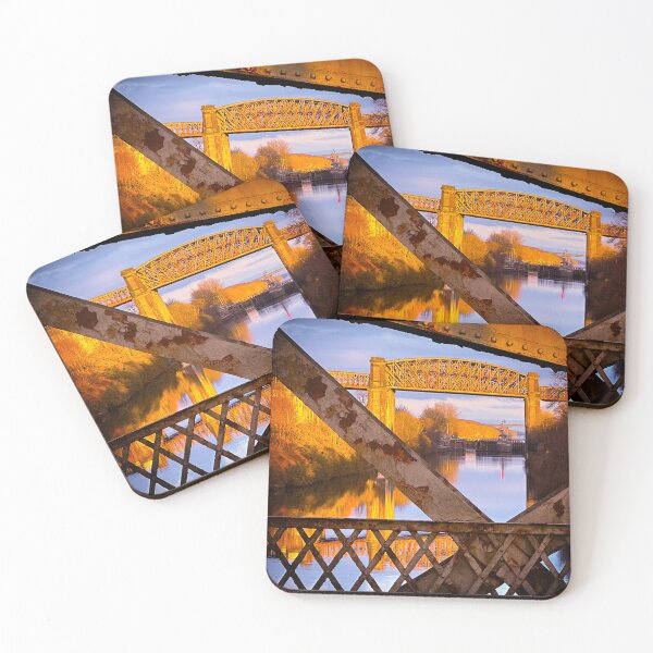 Item preview, Latchford Locks sunset on Manchester Ship Canal, Warrington, Cheshire, industrial landscape and history designed and sold by Local gifts from HotpixUK .