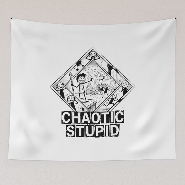 Item preview, Chaotic Stupid Wizard Fireball Funny RPG Sketch designed and sold by Fenay Designs.