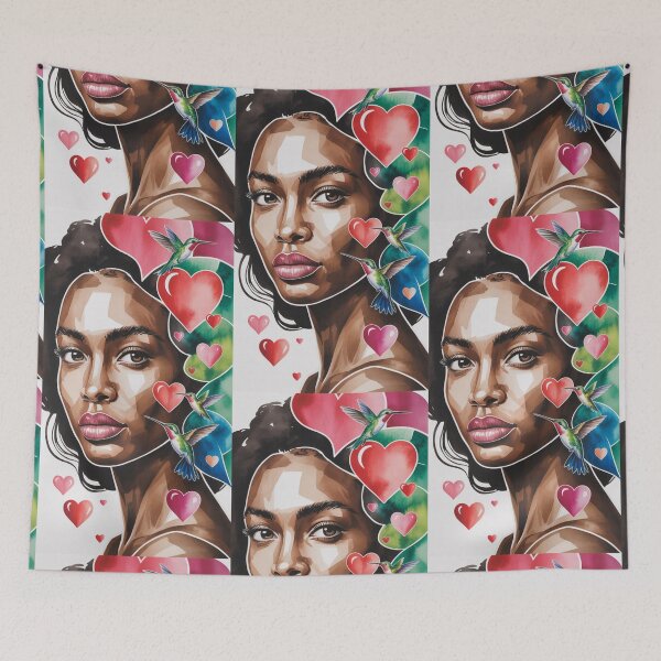 Item preview, Rosa Love - Hummingbird Harmony and Hearts  designed and sold by CanvasCarousel.
