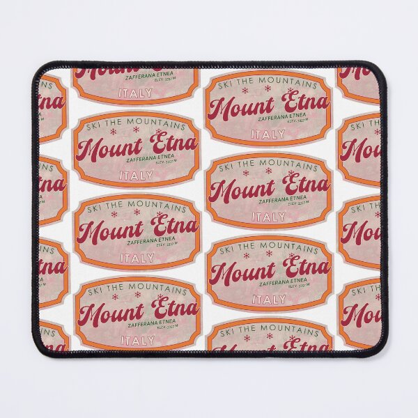 Item preview, Mount Etna, Italy, Zafferana Etnea, Ski, textured skiing badge designed and sold by Wanderful-roads.