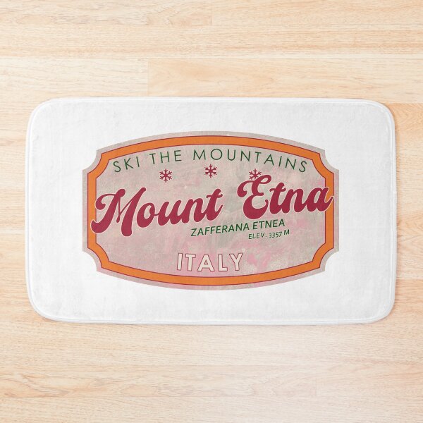 Item preview, Mount Etna, Italy, Zafferana Etnea, Ski, textured skiing badge designed and sold by Wanderful-roads.