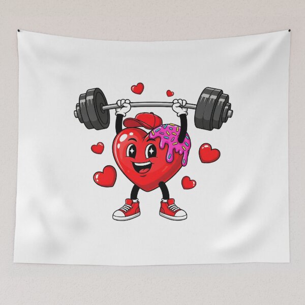 Item preview, Funny Gym Valentine Deadlift Heart Workout designed and sold by OlakunleOloroz.